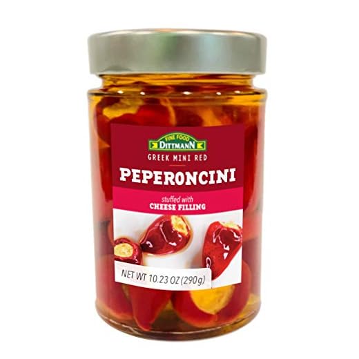 Greek Red Peperoncini Peppers Stuffed with Cream Cheese 10.23oz