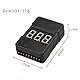GERUI 3 Stück 2 in 1 1-8s Lipo Li-Ionen-Batteriespannungstester prüfen, RC-Niederspannungs-Summeralarm für 1s-8s Lipo/Li-Ionen/LiMn/Li-Fe überwachen BX100 Schwarze Schale