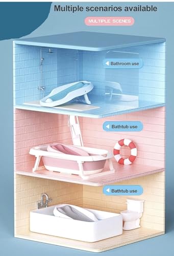 Image of Premium Folding Baby Bath Tub for Newborn Babies Bather Anti Slip Silicone 0-4 Months Support Baby Bath Chair (Baby Bath Chair Grey)