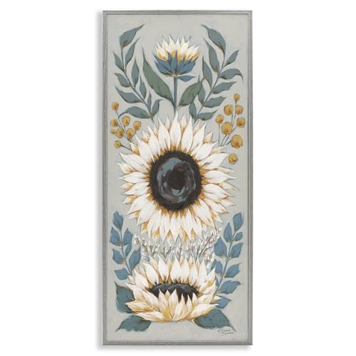 'Country Sunflower Blossoms Botanicals'| Framed Giclee Art