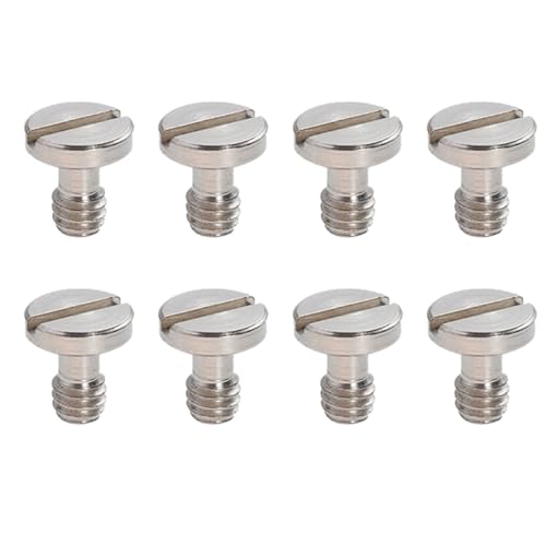 GALPADA Vite 1/4 per Treppiede Fotocamera 12mm X 13mm Set da 8 Pezzi Adattatore Supporto Luce Clip Zaino Accessori per Montaggio Treppiede e Piastra Sgancio Rapido per Uso Fotografico