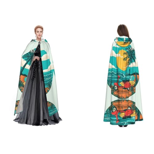 Cape à capuche déguisement adulte motif plage idée cadeau originale