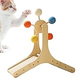 δ【Zuverlässiges Material】 Das Kratzbaumkugelspielzeug besteht aus Holz und Sisalmaterial mit hoher Elastizität und hoher Härte, das sicher und umweltfreundlich ist und nicht leicht zu brechen ist