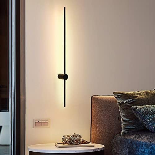 Kinkiety Led Z Długimi Taśmami Wewnętrzna Lampka Nocna Nowoczesna Nordycka Lampa ścienna Proste Tło Liniowa Oprawa ścienna Kinkiet Do Sypialni Dekoracja Nocna Ciepłe światło, 55inch