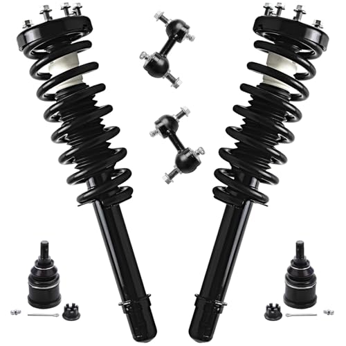 Image of Detroit Axle - Front Struts w /Coil Springs Sway Bar Links Lower Ball Joints Replacement for 2004 2005 2006 2007 2008 Acura TSX - 6pc Set