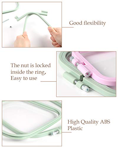 Pllieay PL0559-595 5 Pieces 5 Sizes Square Embroidery Hoops thumb #2