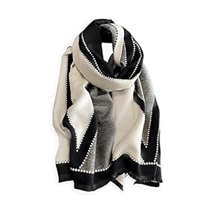 LumiSyne Hiver Écharpe Châle En Cachemire Pour Femmes Hommes Motif Géométrique De Mode Écharpe Pashmina Avec Gland Style De Couple Longue Echarpe En Cachemire Douce Chaud Châle Etoles