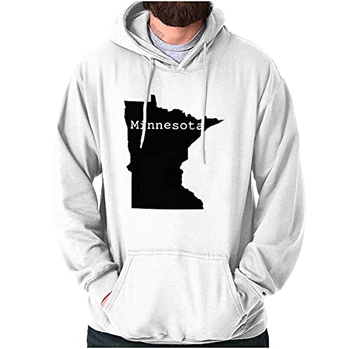 Home State Pride Minnesota Shape Hoodie Sweatshirt Women Men White