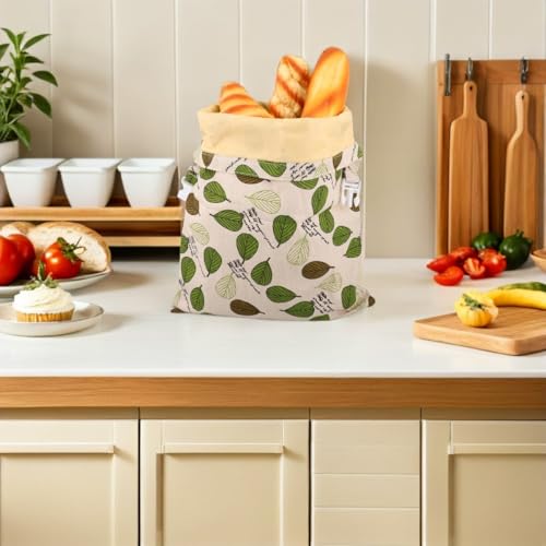 Bolsa de algodón y cera de abeja con doble capa lavable para panadería casera 7