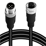M12 5-Pin Male to Female Connector Cable – Industrial Waterproof Sensor Extension Wire, A-Coded Safe Signal Cord for Automation, Robotics, Machinery