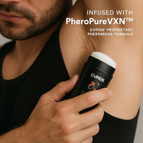 Image of Cupids Hypnosis Deodorant for Men - Aluminum-Free, Natural, Pheromone-Infused, Vanilla Ember Scent, Organic, Skin-Friendly, Long-Lasting, Non-Sticky, Mens Deodorant, Men's Deo (Vanilla)