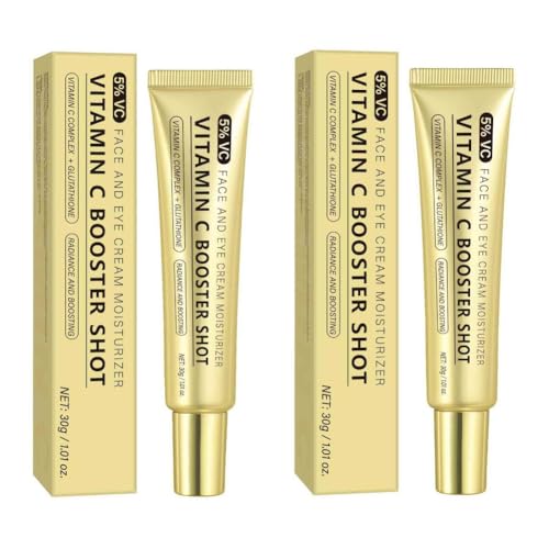 2PCS Vitamin C Booster Serum, Brightens Skin Tone, Vitamin C Shot Serum with Glutathione, Niacinamide and Vitamin E for Glow Ski
