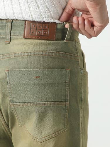 Image of Urbano Fashion Men's Straight Fit Heavy Washed Jeans Stretchable