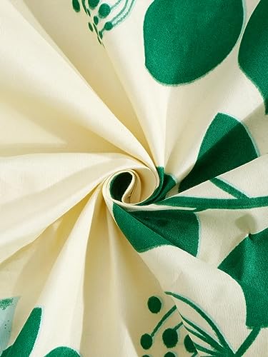 Image of Home Sizzler 144TC Nature Embrace Lush Green Elastic Fitted Double Bedsheet with 2 King Size Pillow Covers, Fit for Mattress: 72 inchX75 inch & 72 inchX78 inch
