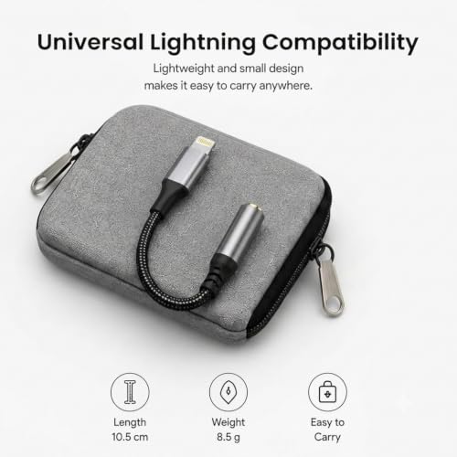 Image of Bxlive Lightning to 3.5mm Headphone Adapter | AUX Audio Jack Converter Compatible for iPhone 14 /13 /12 /11 /X /8 | Hi-Fi Sound Quality | Durable Metal Design | iOS Compatible, Warranty