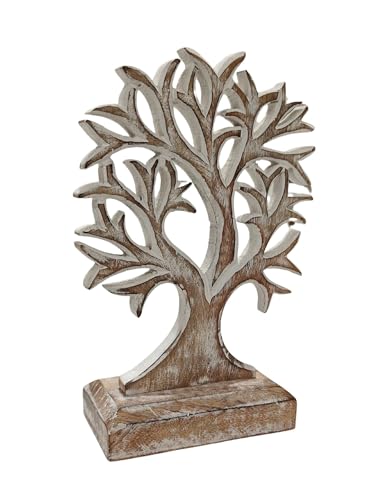 Escultura de Madera Árbol de la Vida para Decoración Hogar miniatura 3