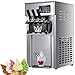 16 L - 18/h Acciaio Inossidabile Smoothie Macchina per Bevande Congelate per Uso Commerciale O Domestico, Gelatiera Commerciale, 3 Gusti, Coni,