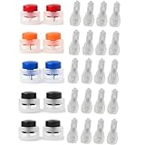 5Pairs Schnürsenkel-Federschnalle, Federschnurschlösser, Kordelstopper Doppellochung und Kordelenden Schnürsenkel Stopper, Kunststoff Rutschen Kordelklemme, Schnürsenkel Ohne Binden (Farbe zufällig)