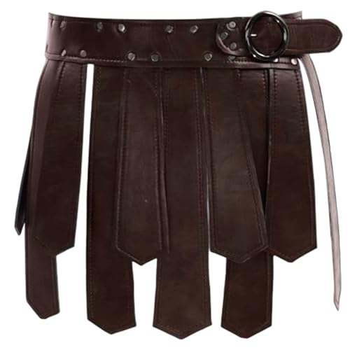 Jupe Viking cuir médiéval homme et femme pour déguisement cosplay gothique