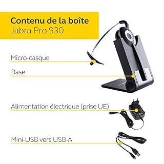 Jabra Casque supra-auriculaire mono sans fil Pro 930 MS DECT – certifié Skype for Business – Voix HD et suppression du… - Les Beatles, Paul McCartney, John Lennon, RIngo Starr, George Harrison Jabra Casque supra-auriculaire mono sans fil Pro 930 MS DECT - certifié Skype for Business - Voix HD et suppression du… – Image 2