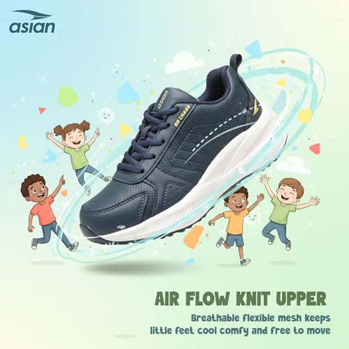 Image of ASIAN Boy's ADVENTURE-03-KIDS Sport Running & Walking Shoes with Ultra Bounce Technology Lightweight Synthetic Upper EVA Outsole Casual Lace-Up Shoes for Kid's & Boy's
