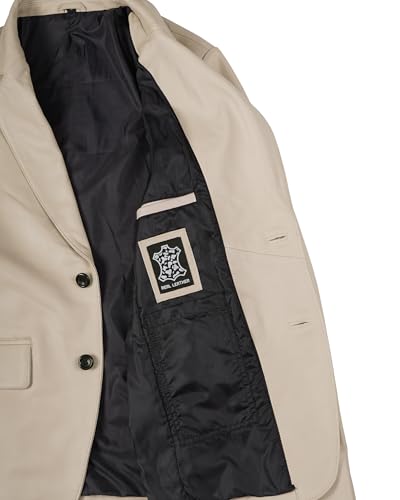 Image of Decrum Lambskin Leather Blazer for Men - Genuine Leather Sport Coat for Formal & Business Casual