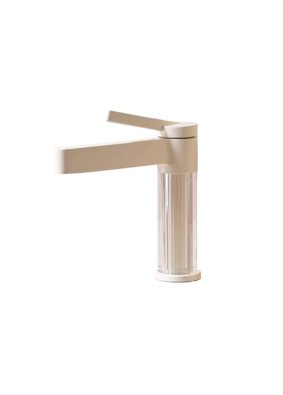 Laighjenbcf White Faucet，Yellow Bathroom Basin Faucet Gray Sink Mixer Tap