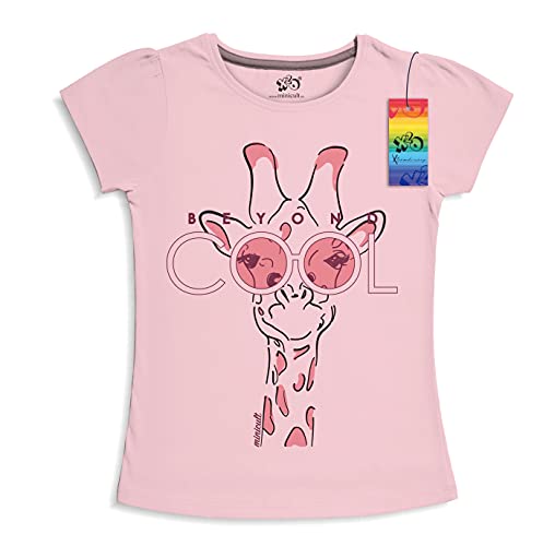 Image of X2O Girls Half sleeeves Cotton Tshirt with Cute Prints and Colorfull (Pink) (Pack of 5)