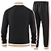 AURACIONE Men Tracksuits 2 Piece Outfits Long Sleeve Full Zip Sports Set Stand Up Collar Jackets and Pants Running Sweatsuit
