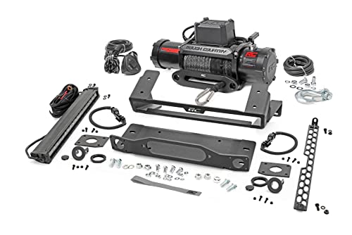 Equipped With Front Parking Aid Sensors And A Ford Performance And/Or Aftermarket Winch - Front Parking Aid Sensor Warning - 2021 Ford Bronco 5 Rough Country High Winch Mount Kit with 12,000 LB Winch & 20' White DRL LED Bar for Ford Bronco (2021-2025) - Fits Factory Steel Modular Bumper