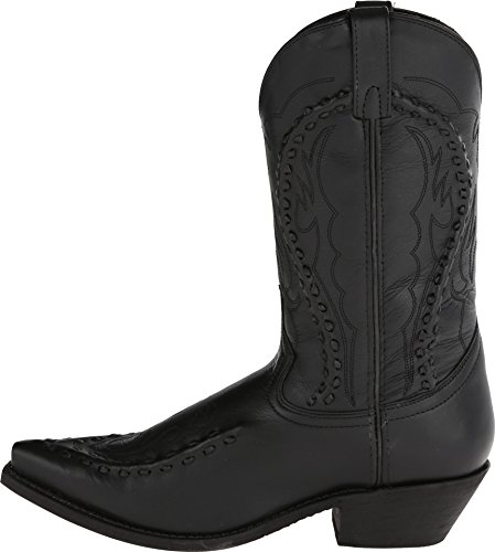 Image of Laredo Mens Laramie Embroidered Snip Toe Pull On Dress Boots Mid Calf - Black