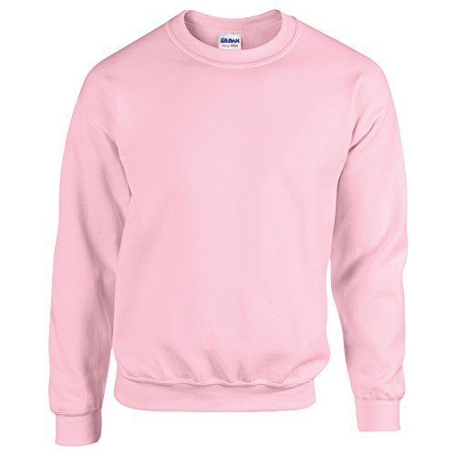 Gildan Mens Heavy Blend 8 Oz. 50/50 Fleece Crew(G180)-Light Pink-L