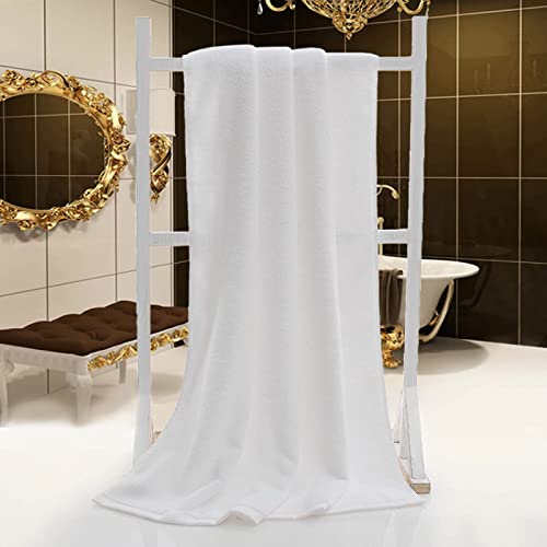 Serviette de bain en pur coton blanc 80x180 cm de qualité hôtel luxe