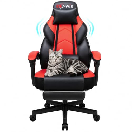 DL-win Gaming Chairs for Adults, Computer Chair with Footrest & Massager, Big and Tall Gaming Chair...