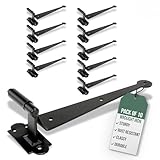 Renovators Supply Manufacturing™ Pack of 10 Black Cast Iron Offset Pintle Strap Hinge – 11.75' Colonial...