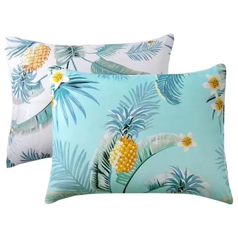 Housewife Floral Print Microfiber Pillowcases Set Cover