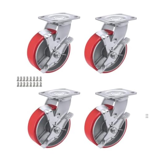Heavy Duty Industrial Caster Wheels Set