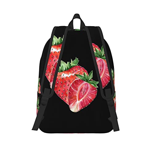 Sac à dos imperméable fraise pour PC et loisirs légers de Noël - 3