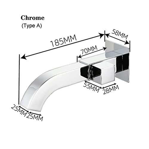 Robinet de lavabo carré avec commande fluide en laiton pour évier de salle de bain - 3