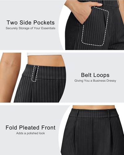 Image of G4Free EverGoing Dressy Casual Shorts for Women 4 inch High Waisted Summer Lounge Pleated Shorts with Pockets