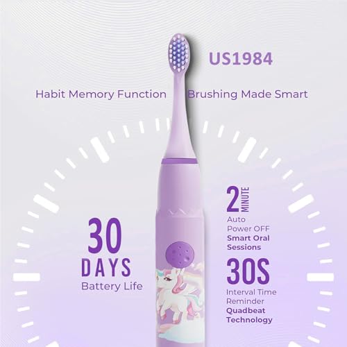 Image of Sonic Electric Toothbrush for Adults with 3 Brush Heads & 4 Cleaning Modes, Rechargeable Electric Toothbrush with 2 Minute Timer & 18000 Strokes /min with 30 days Long Battery Life (Purple)