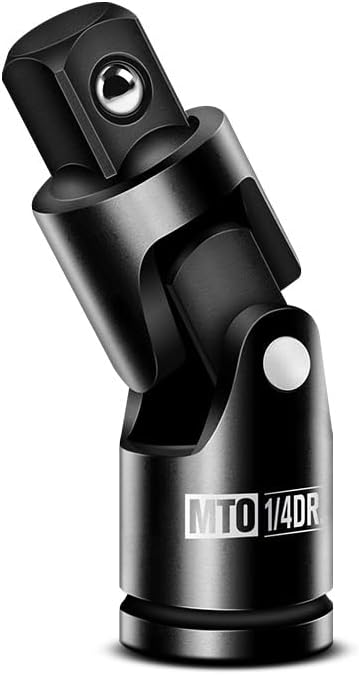 MTO Universal Joint Set 1PCS, 1/4"Drive Swivel Socket Set, Socket Adapter Set for Any Angle, Impact Grade CR-V Steel, for Wrench Ratchet Use