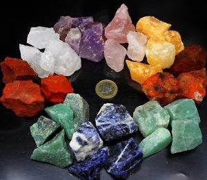 Aqua Lapis Große Mischung 1 kg Rohsteine Edelsteinwasser mit Edelsteinflyer Premium Wassersteine...