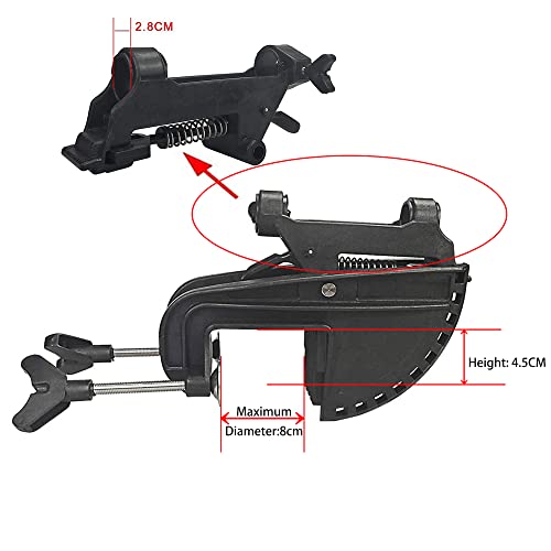 T-BOKO Halterung und Scharnier Montage Boot Kajak Elektrische Trolling Motor Halterung Aufblasbare Außenbordmontage Clip Schwarz