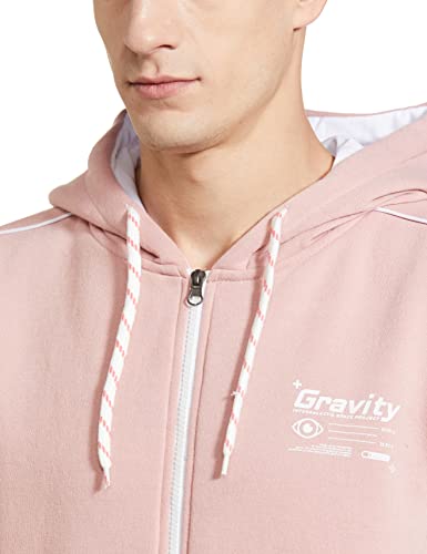Image of The Indian Garage Co Blue Slim Fit Solid Long Sleeve Pull On Hooded Sweatshirt