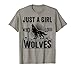 Just A Girl Who Loves Wolves Divertente regalo di lupo Maglietta