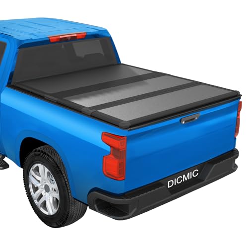 DICMIC Hard Tri-Fold Truck Bed Tonneau Cover Compatible with 1988-2007