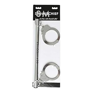 Sex & mengdiepte spreidstang met metalen manchetten, 0,1 kg