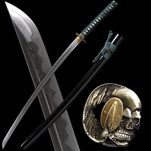 Handmade Katana Sword Fully Hand Forged Damascus Folded Steel Japanese Samurai Sword Full Tang Real Sharp Blade #TOP1