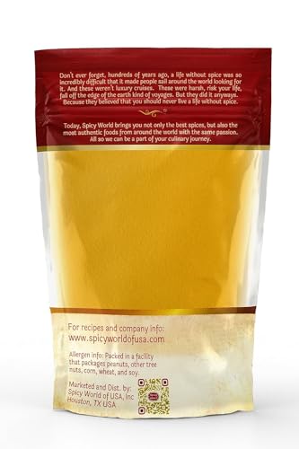 Spicy World Turmeric Powder Ground 7 Oz Bag - Indian, Pure, Raw, With Curcumin - Image 2